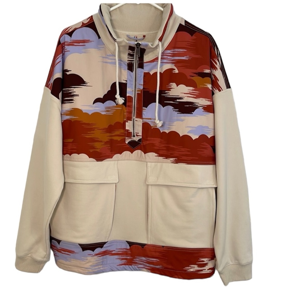 Free People Movement Day Break Half Zip Pull Over Jacket Size L